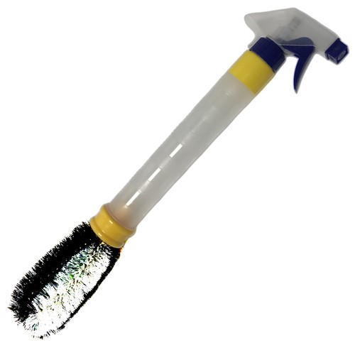 Car wheel wash brush - brush, spray