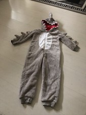 Children’s Baby Shark Fleece All In One Lounge Suit Fancy Dress Age 4-5 Cosy 