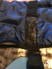 blue fleeced lined medium size dog coat