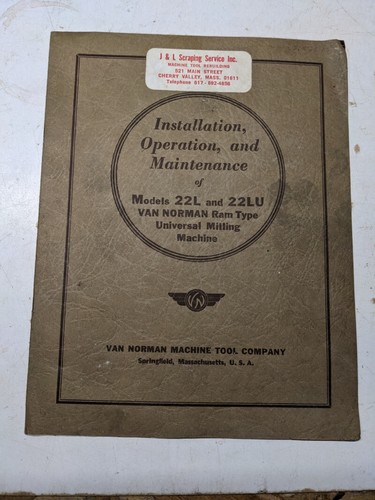 Van norman milling machine - norman,