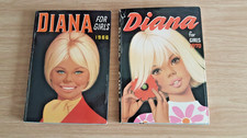 VINTAGE DIANA ANNUALS FOR GIRLS X 2. 1966 AND 1970. WITH DJ. NOT PRICE CLIPPED