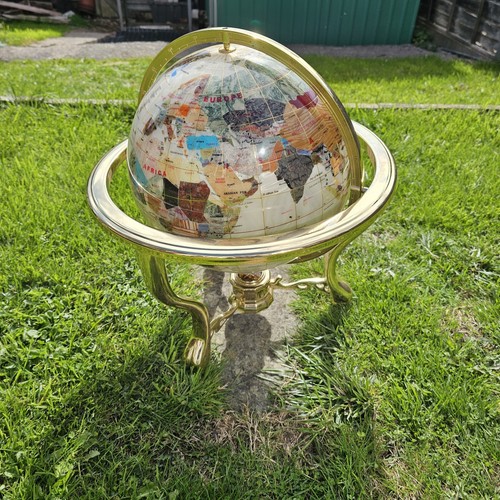 Gemstone world globe brass - globe,