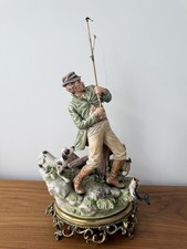 Vintage Capodimonte Figure Called 'Fisherman' By Sandro Maggioni