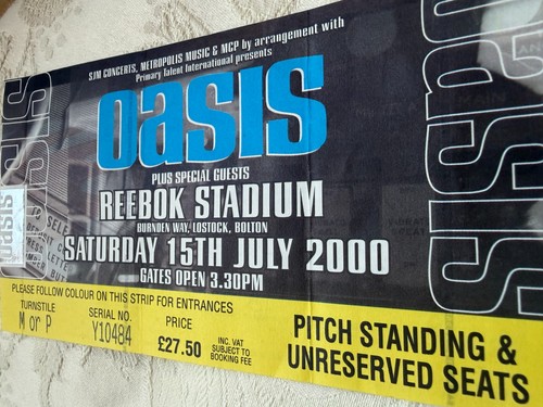 Oasis concert ticket - oasis,