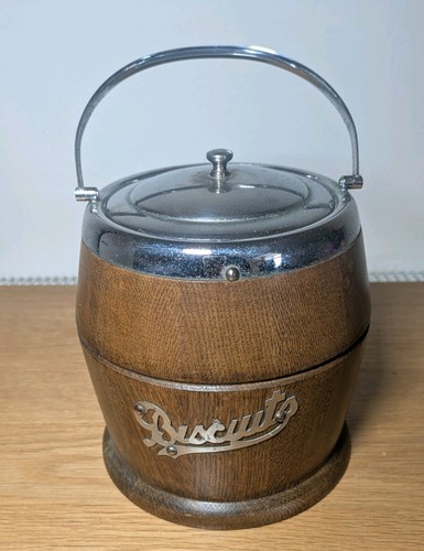 Vintage oak biscuit - biscuit, barrel