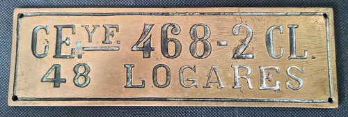 Vintage spnish brass sign - vintage, "ce
