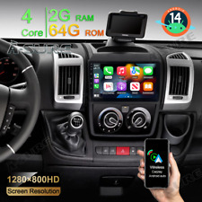 2+64G Android14 Car Stereo Sat Nav For 2-Din Fiat Ducato Peugeot Boxer 2007-2023
