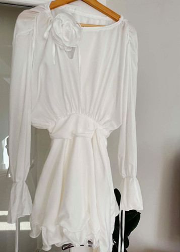 Lauven white chiffon - white,