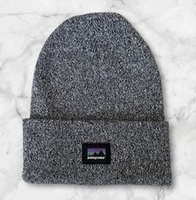 Patagonia Unisex Winter Bobble Hat Beanie Grey, One Size, Thick and Cosy