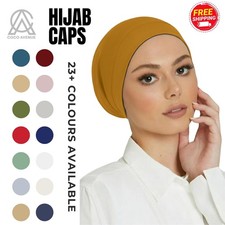 Cotton Under Scarf Hijab Tube Womens Bone Bonnet Cap Stretchy Plain Hair Wrap