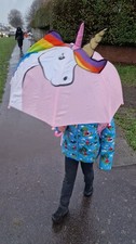 Kids Unicorn Umbrella, 70 cm