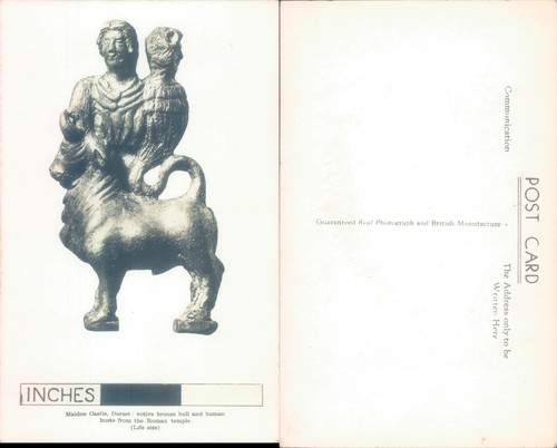 Votive bronze bull and - , human