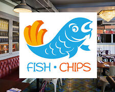 Fish and Chips Catering Sign Window Restaurant Stickers Graphics Decal #0141