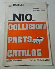 Nissan Datsun N10 Cherry Collision Parts Catalogue Manual Useful Diagrams ETC