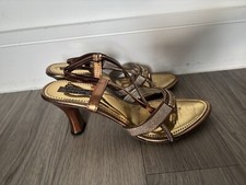 Indian Heels Sandals Sparkle Beige Gold 