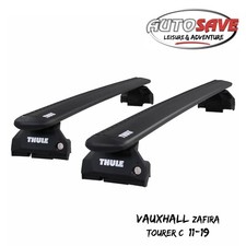 Thule WingBar Evo Black Roof Bars Set fit Vauxhall Zafira Tourer C 11-19 Rails