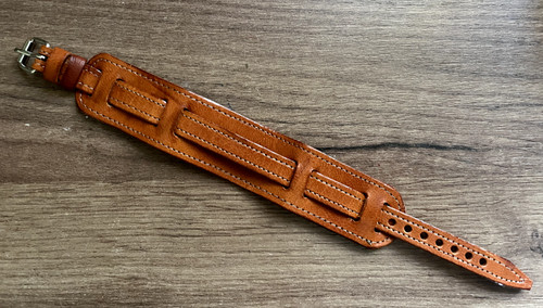 12mm tan leather handmade ww1 - handmade,