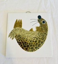 Vintage Kenneth Townsend Ceramic Seal Tile Menagerie Series