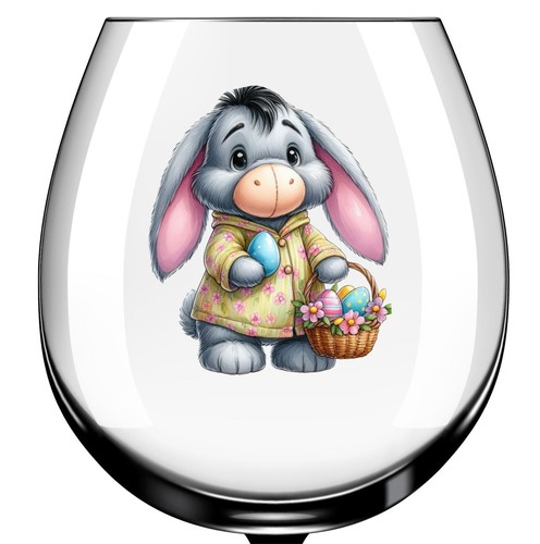 X12 easter eeyore glass - eeyore,