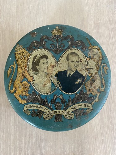 Vintage tin coronation h - tin,,