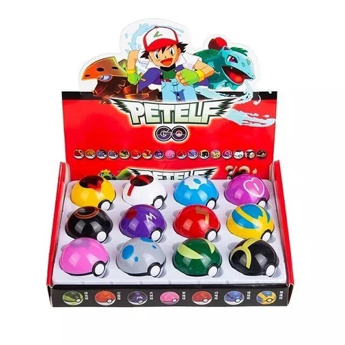 12pcs ball pokeball set kids - ball,