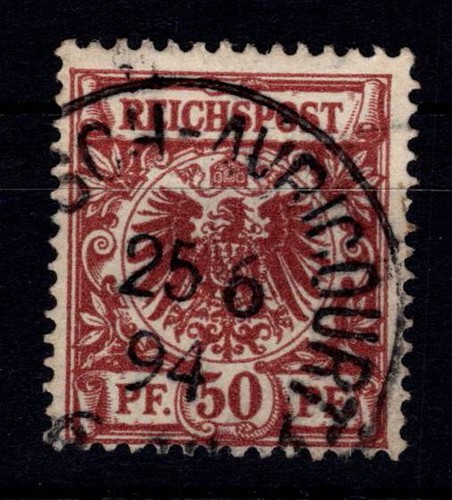 German reich 50c stamped - german,