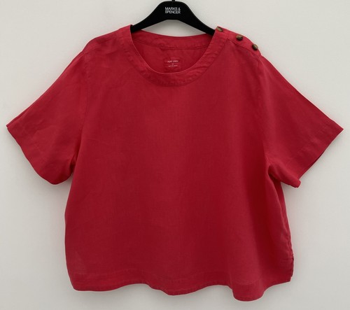 Pure linen bright coral - pure,
