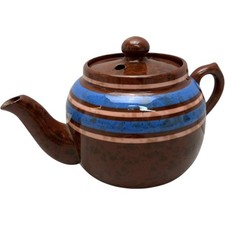 Vintage ceramic brown - brown, blue