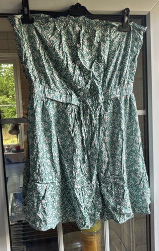Ladies green floral strapless - ladies,
