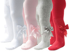 Baby Girl TIGHTS Bow Hearts Spanish Style Ribbon