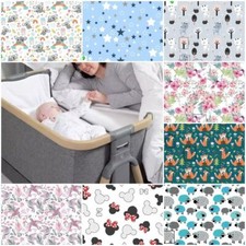 2x FITTED SHEET Compatible With Tutti Bambini Bedside Crib Cotton Stars Jungle