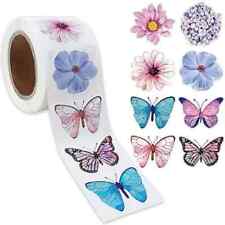 Self Adhesive Butterfly & Flowers Stickers For Crafts Gift Boxes & Baking 30 pk