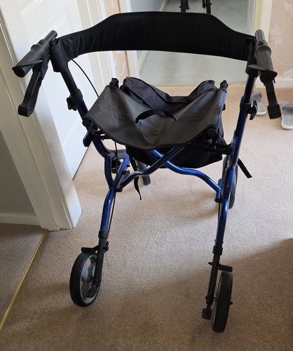 Blue wheel rollator - rollator,