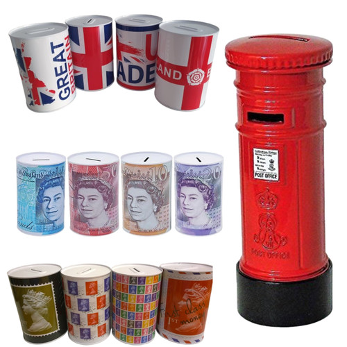 Design money saving tin box - saving,