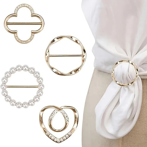 4pcs scarf ring clips - 4pcs,