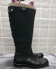 UGG Smithfield Riding Boots 6 Sheepskin Leather Fur lined Insde Zip 