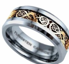 Tungsten Carbide Gold Celtic