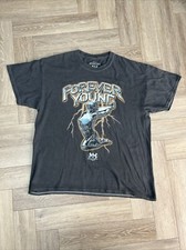 Gifted Heroes Grey Forever Young Graphic T-shirt  Medium 