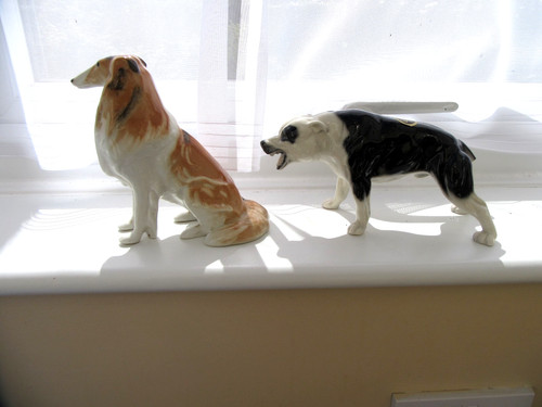Vintage dog figures rough - dog,
