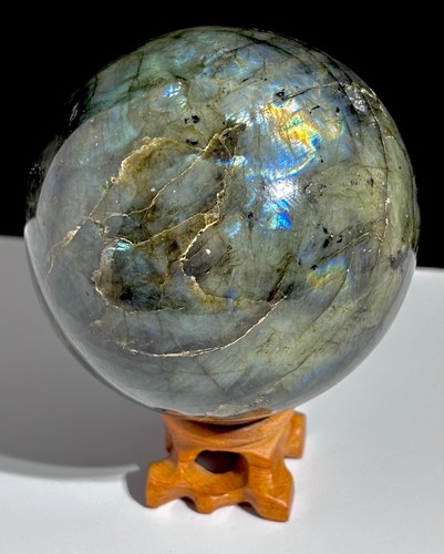 Large labradorite sphere - labradorite,