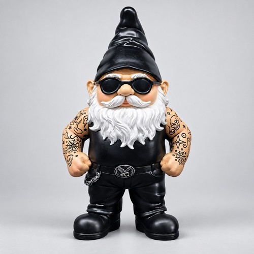 70cm giant biker gnome garden - 70cm,