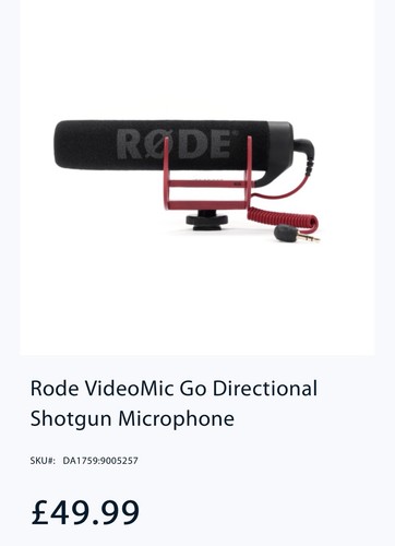 Rode videomic lightweight - rode,