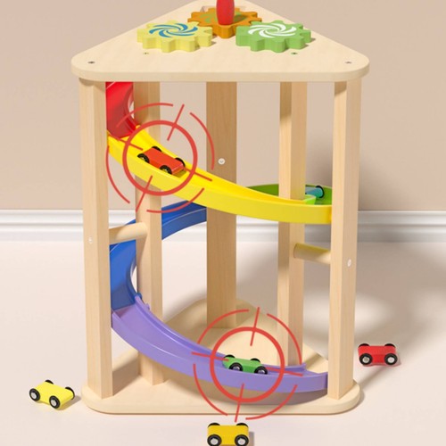 Wooden car ramp toy - ramp,
