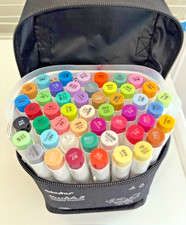 Ohuhu Honolulu B Alcohol Markers Set 48 Dual Tip Brush & Fine Art Markers