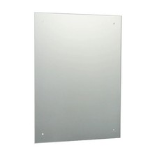 50 x 70cm Rect. Mirror with Pre-Drilled Holes & Chrome Cap Wall Hanging