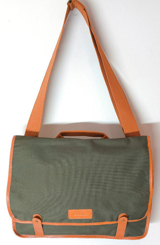 Barbour green tan messenger - &,