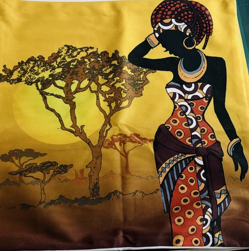 African print cushion - african,