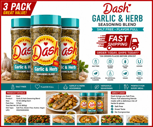Pack mrs dash - 3-pack, garlic