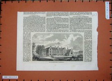 Original Old Antique Print