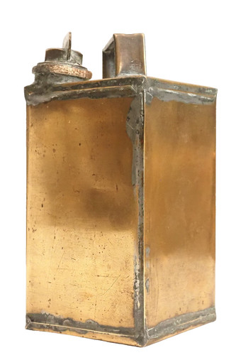 Vintage solid brass oil can - brass,